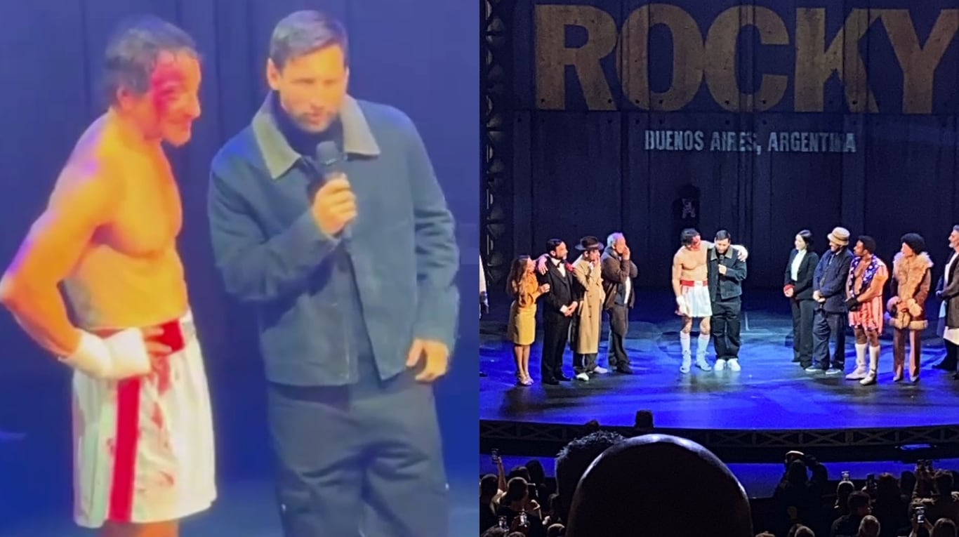 Leo Messi fue a ver Rocky, la obra de Nico Vázquez