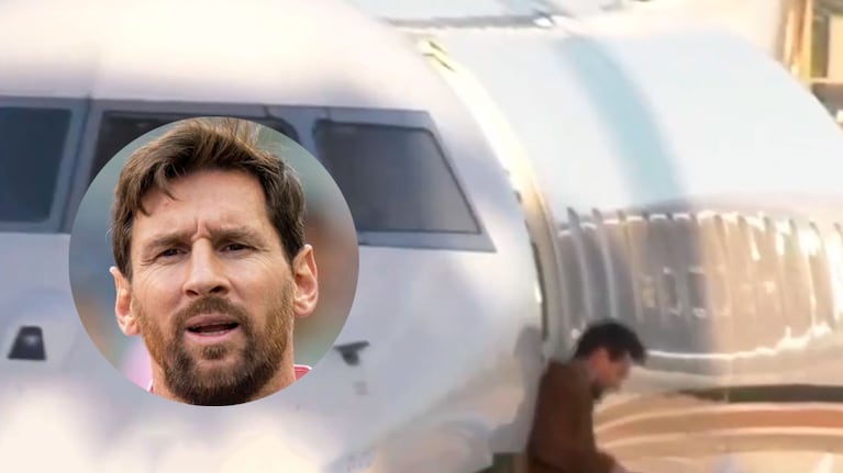 Lionel Messi llegó a la Argentina junto a Antonela Roccuzzo y sus hijos para su último partido con la Selección