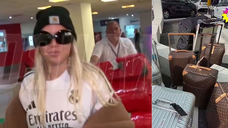 Cuántas valijas trajeron Wanda Nara y Martín Migueles de su mini luna de miel