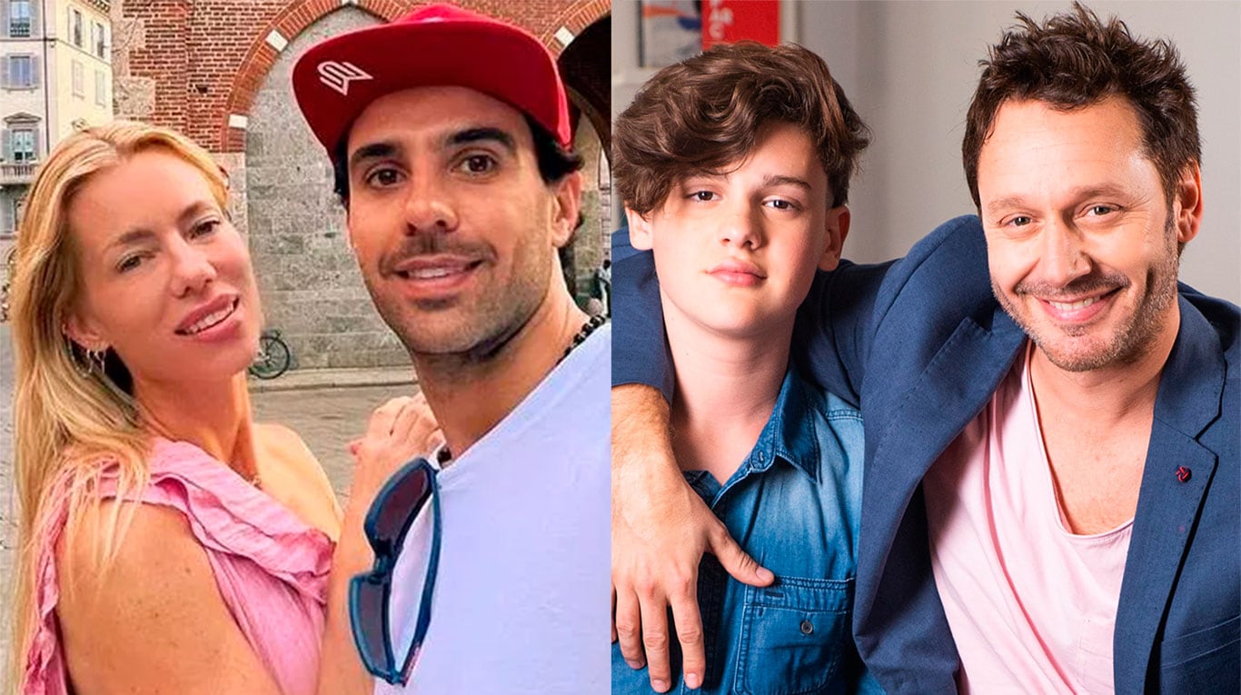 Nicole Neumann, sus hijos, Manu Urcera, Benjamín y Bautista en la Fórmula 1 en Miami