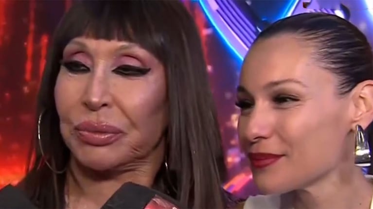 Así fue el cara a cara en vivo de Moria Casán y Pampita tras la fuerte pelea en Bailando 2023