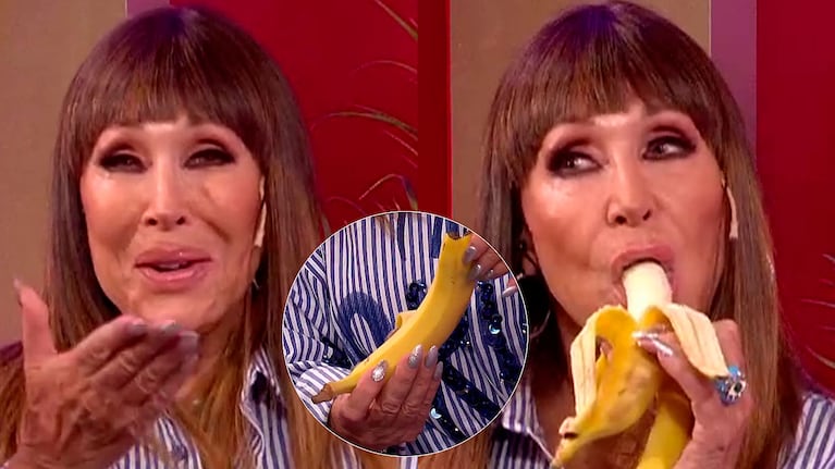 Moria Casán hizo el ritual de la banana y no pudo contenerse: “Esto queda meme”