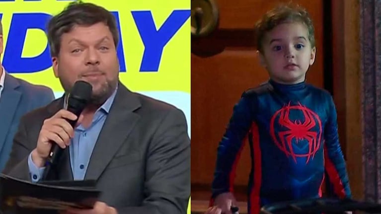 La increíble sorpresa de Guido Kaczka al pequeño Hombre Araña en Buenas Noches Familia