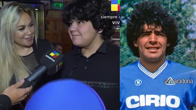 El tremendo parecido de Dieguito Fernando a Diego Maradona que sorprendió en televisión