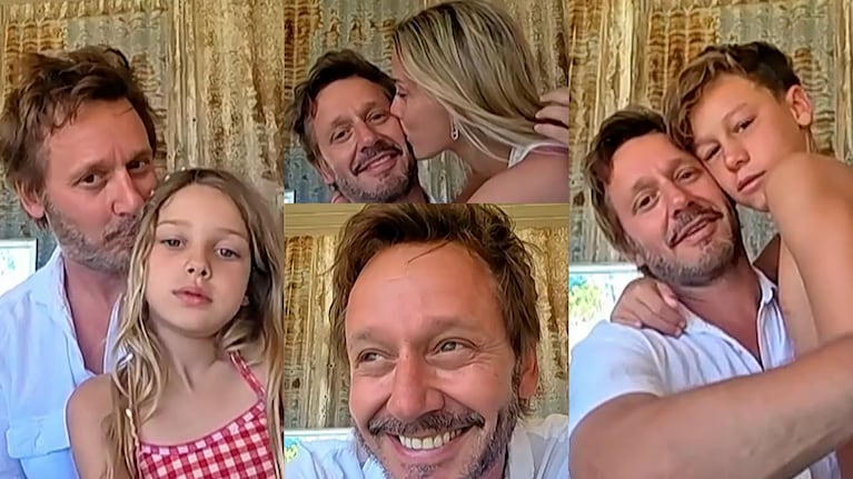 Los hijos y la novia de Benjamín Vicuña interrumpieron una entrevista en vivo: el tremendo momento