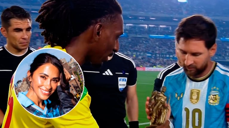 Los jugadores de Benín sorprendieron a Messi con un regalo para Antonela Roccuzzo