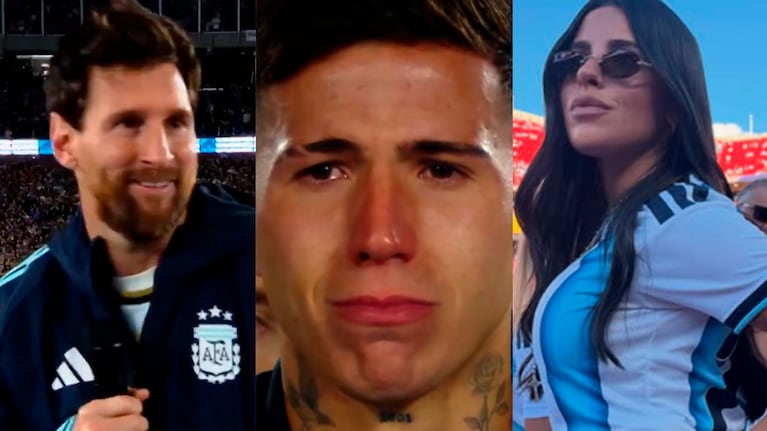 Valentina Cervantes habló del desconsolado llanto de Enzo Fernández en la despedida de Messi de la Selección Argentina