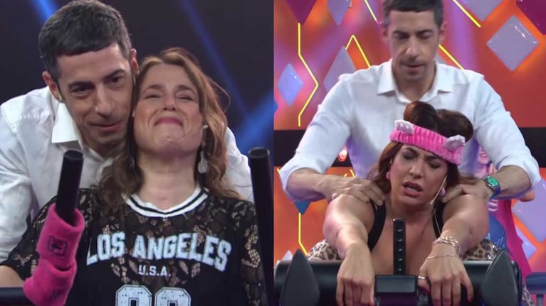Las Chicas de la Culpa sorprendieron a Esteban Lamothe y le cumplieron su fantasía de gimnasio