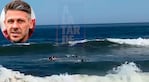 Martín Demichelis y su hijo Bastián fueron rescatados del mar en Punta del Este: el video 