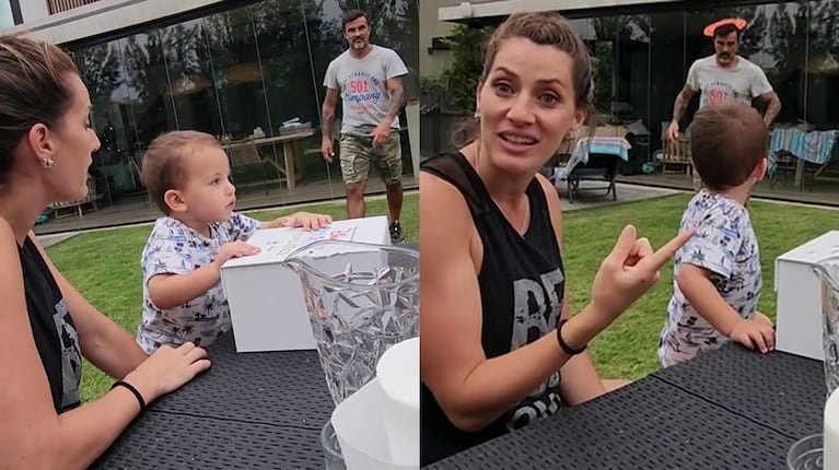 Mica Viciconte quedó en shock por un sorpresivo comentario de su hijo a Fabián Cubero: el video