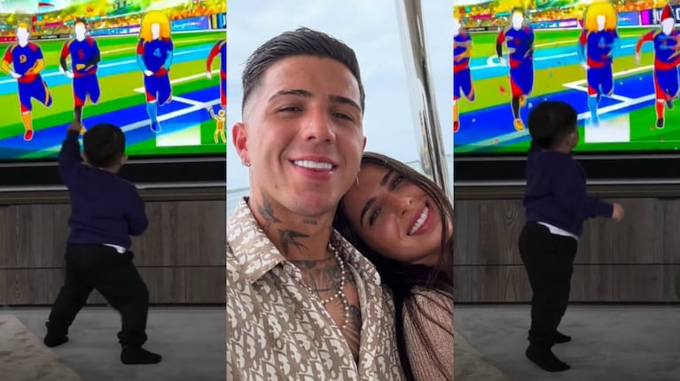 El baile de Benja, hijo de Enzo Fernández y Valu Cervantes, al ritmo de Shakira 