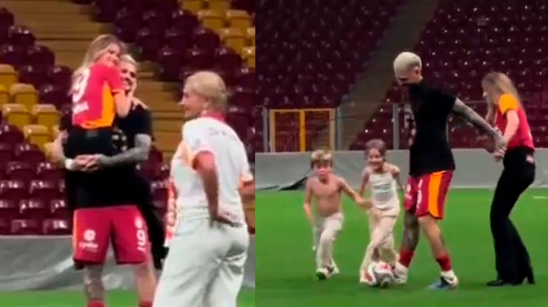 El video de Icardi con la China Suárez y los hijos de la actriz que revolucionó las redes: final súper fogoso