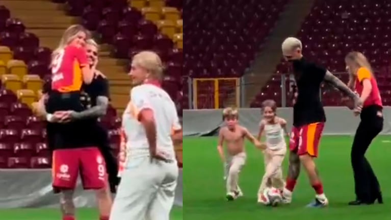 El video de Icardi con la China Suárez y los hijos de la actriz que revolucionó las redes: final súper fogoso