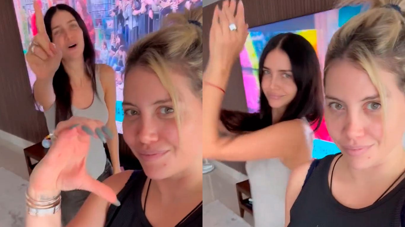 Zaira Nara lanzó una contundente indirecta al ex de Wanda con su hermana al lado: el video
