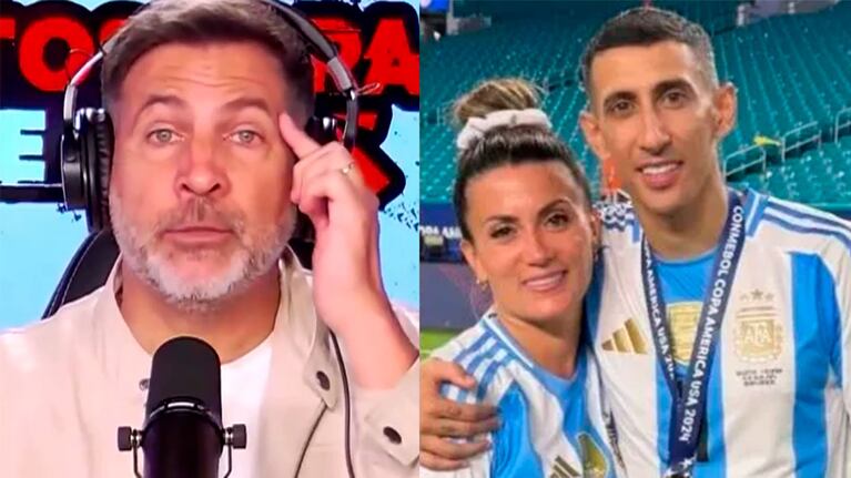 Toti Pasman volvió a apuntar contra Jorgelina Cardoso y Ángel Di María reaccionó furioso: “Con mi mujer no”
