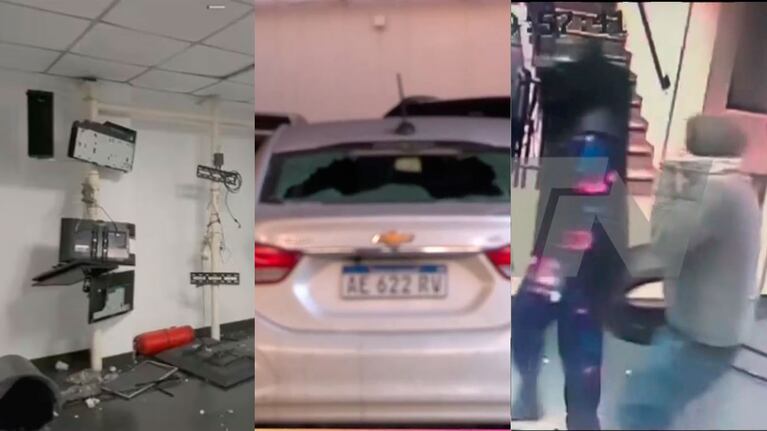 Una patota de 70 militantes kirchneristas destruyó la entrada de eltrece y TN: así quedó el edificio