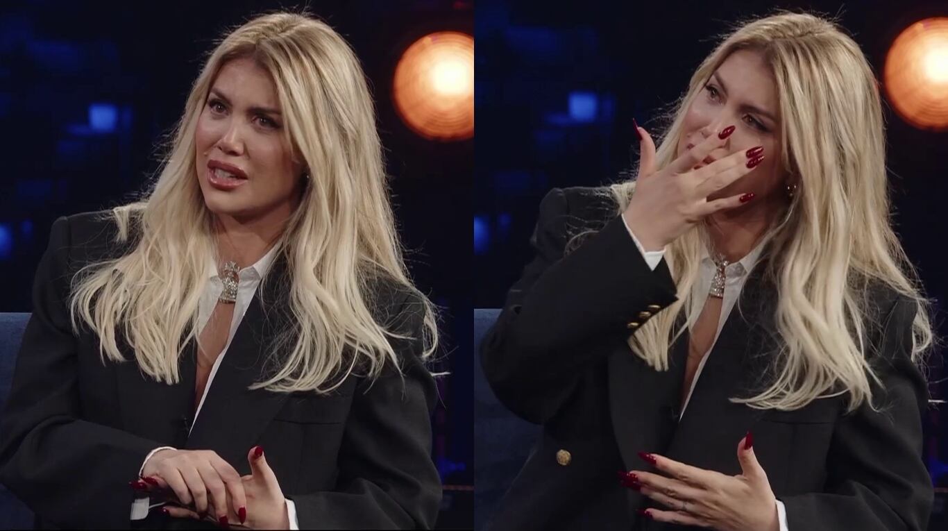 Wanda Nara quebró en llanto en plena nota