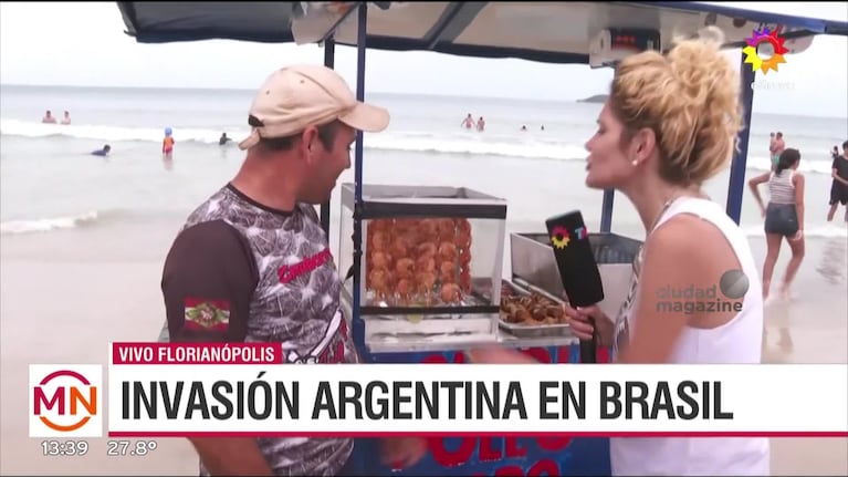 Una periodista de eltrece se atragantó en Brasil con un camarón sin pelar
