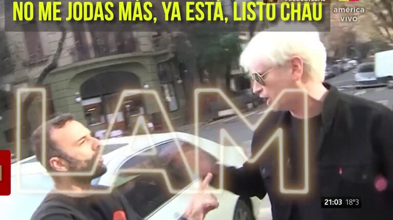 La violenta reacción de Juan Di Natale con el cronista de LAM, con tremendos insultos incluidos