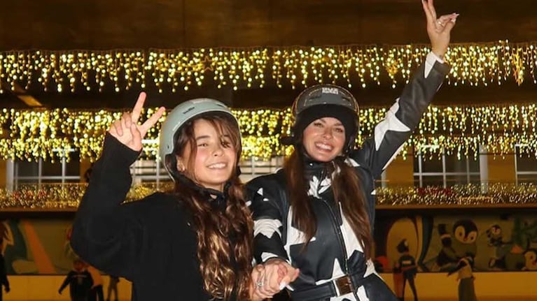 Las tiernas fotos de la China Suárez y Rufina Cabré en una pista de patinaje en Estambul
