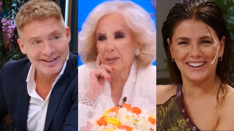 Mirtha Legrand descolocó a Adrián Suar y Natalie Pérez con una pícara pregunta: “¿Sospecho bien?”