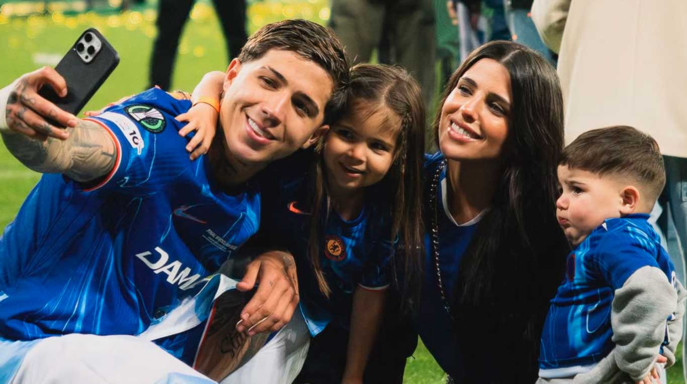 Así festejó Enzo Fernández con sus hijos el campeonato del Mundial de Clubes