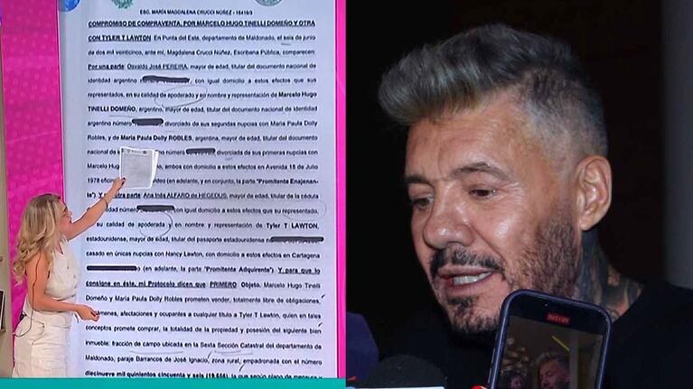 Se filtró la escritura de compraventa de la mansión de Marcelo Tinelli en Uruguay: “Para evitar...”
