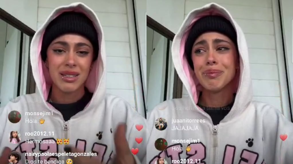 Desconsolado llanto de Tini Stoessel en medio de un vivo de Instagram