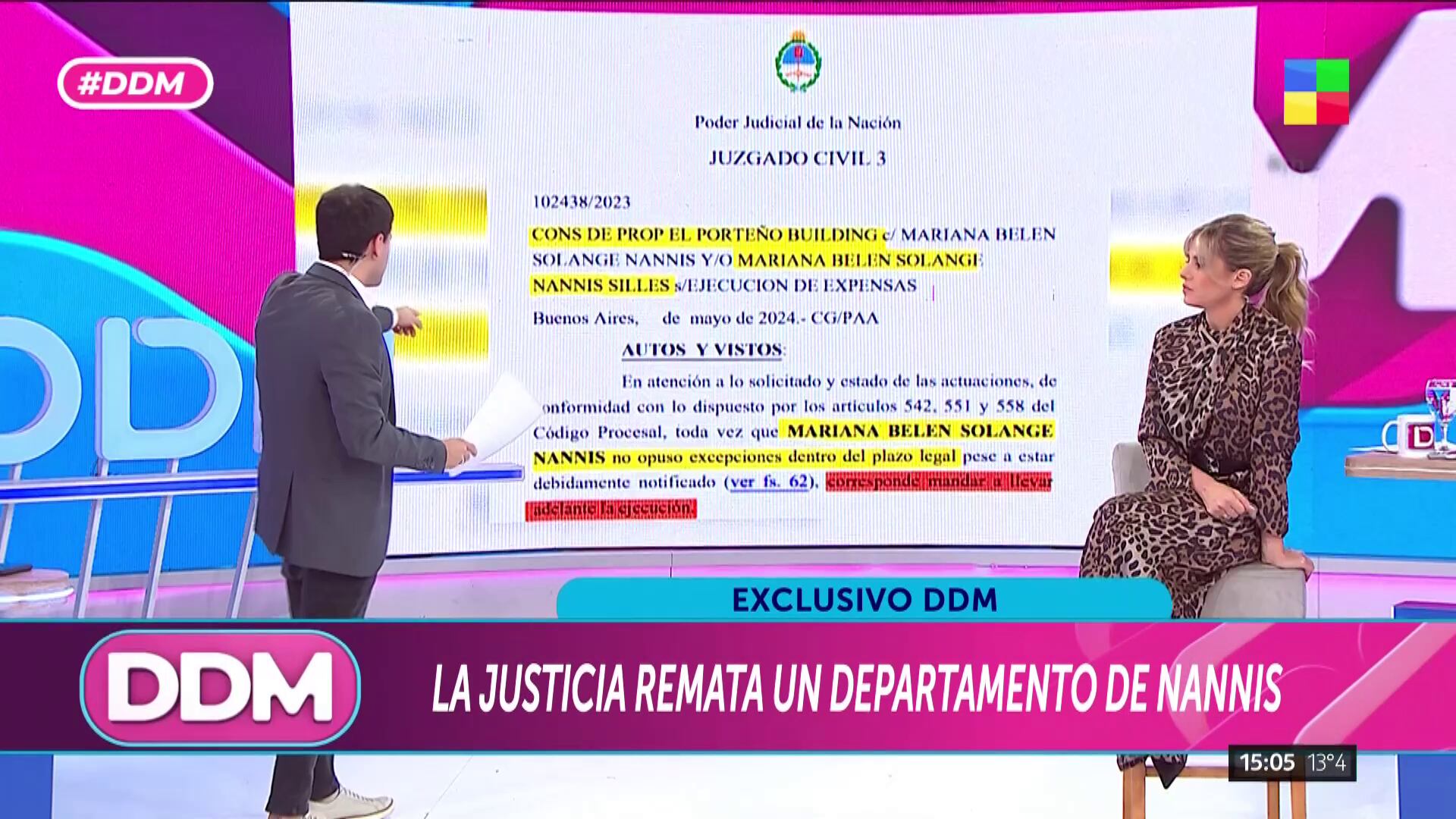 Por qué Mariana Nannis no se defendió en la Justicia ante el remate de su departamento