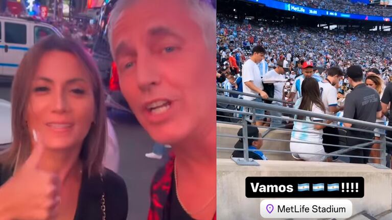 Jorgelina Cardoso paseó con Marley en Nueva York y se fue a alentar a su marido Ángel Di María