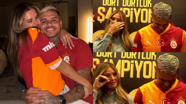 El emotivo llanto de la China Suárez al acompañar a Mauro Icardi en el festejo por campeonato del Galatasaray