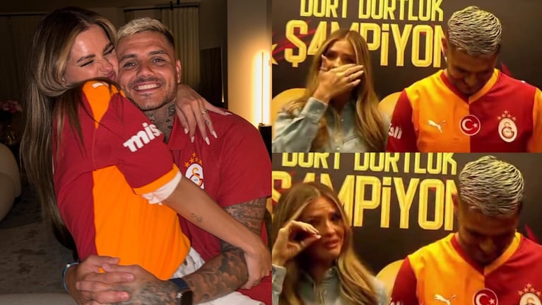 El emotivo llanto de la China Suárez al acompañar a Mauro Icardi en el festejo por el nuevo campeonato del Galatasaray
