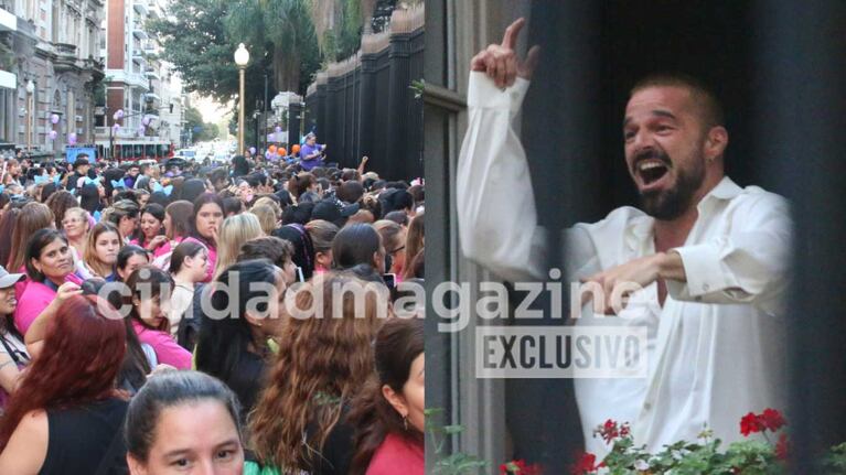 Ricky Martin enloqueció Buenos Aires: baile en el balcón para sus fans antes de su primer show