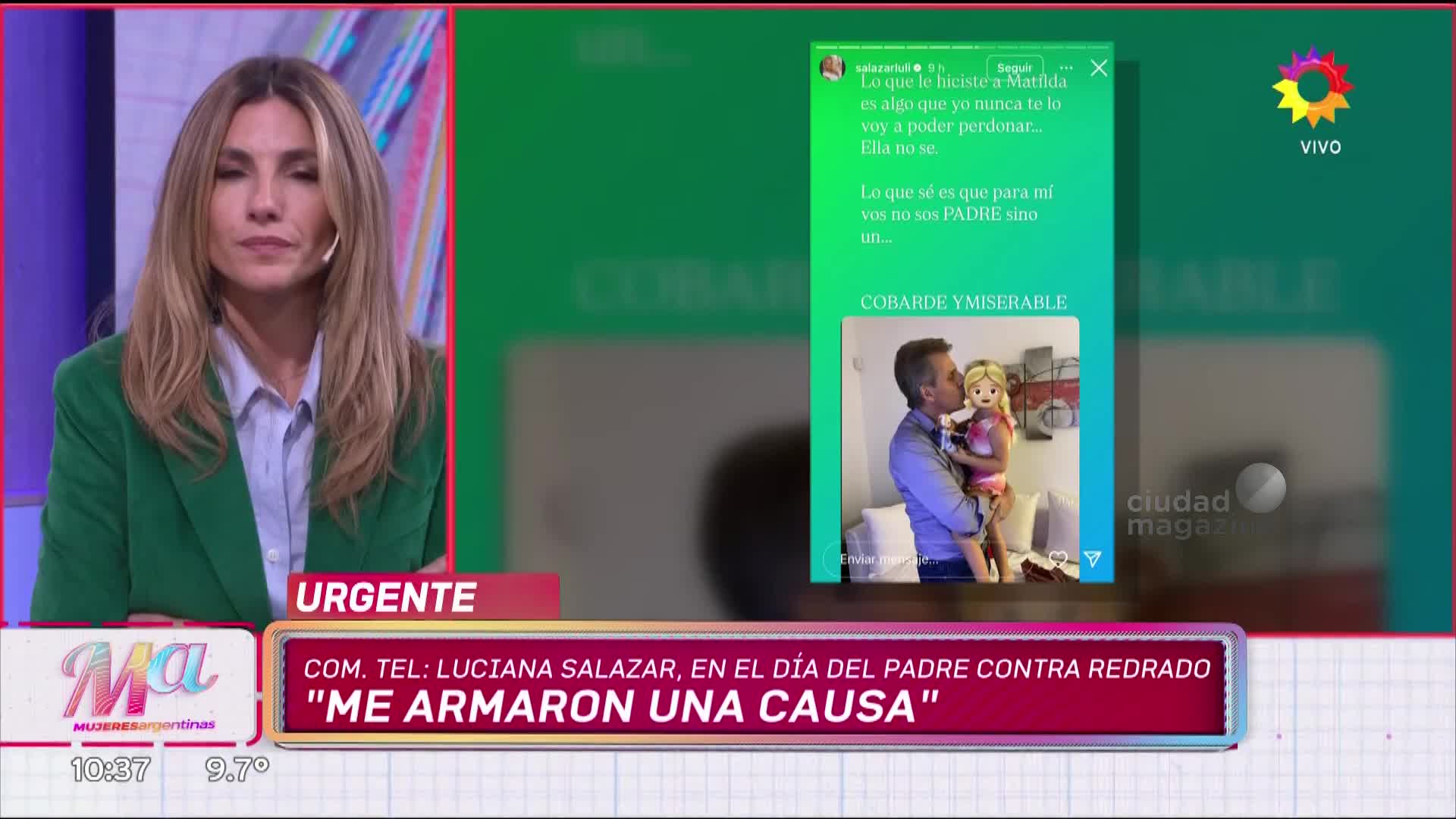 Luciana Salazar contó cómo pasó Matilda su triste Día del Padre y fulminó a Martin Redrado