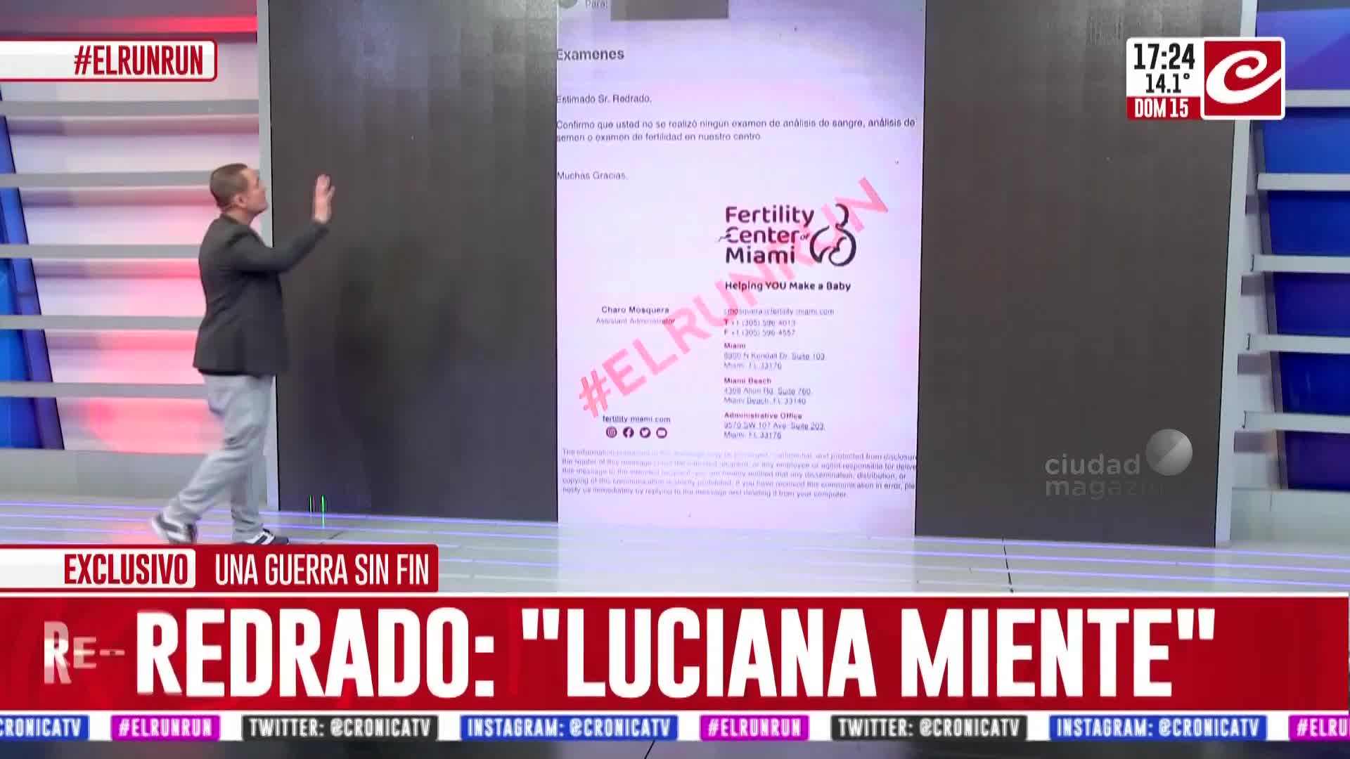 Martín Redrado se cubrió con pruebas de la acusación de Luciana Salazar