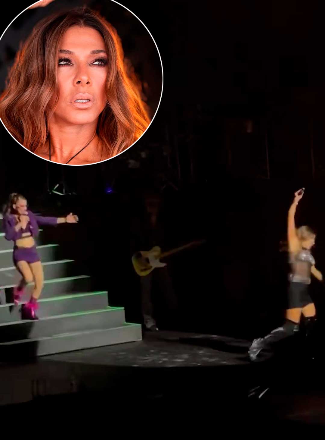 La dolorosa caída de Catherine Fulop en el escenario de Erreway