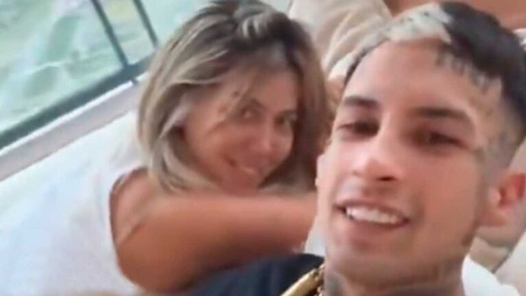 La caricia de L-Gante a Wanda Nara en un video íntimo que se volvió viral