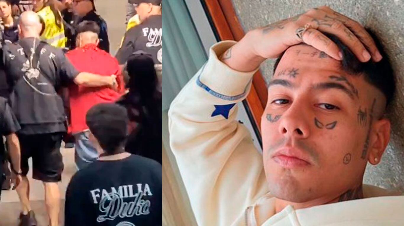Duki se fue lesionado del show histórico en el Bernabeú: el video 