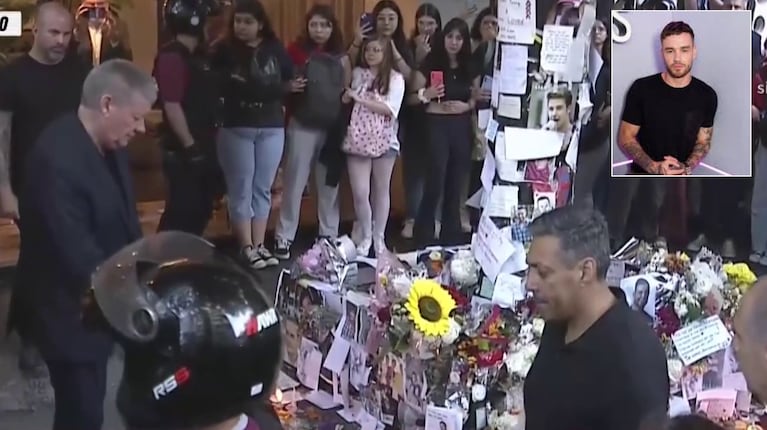 Desgarrador video: el padre de Liam Payne se emocionó en el santuario que armaron las fans en el hotel