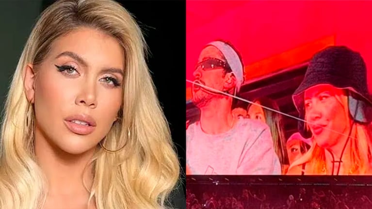 Video: la reacción de Bad Bunny cuando Wanda Nara le pidió una foto en su casita en pleno show