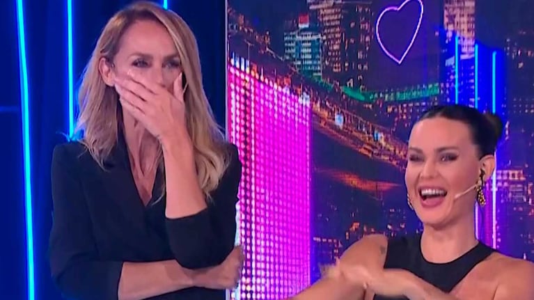 Sabrina Rojas sufrió un blooper hot mientras jugaba a seducir a Natalie Weber: “Se me trepó el top”