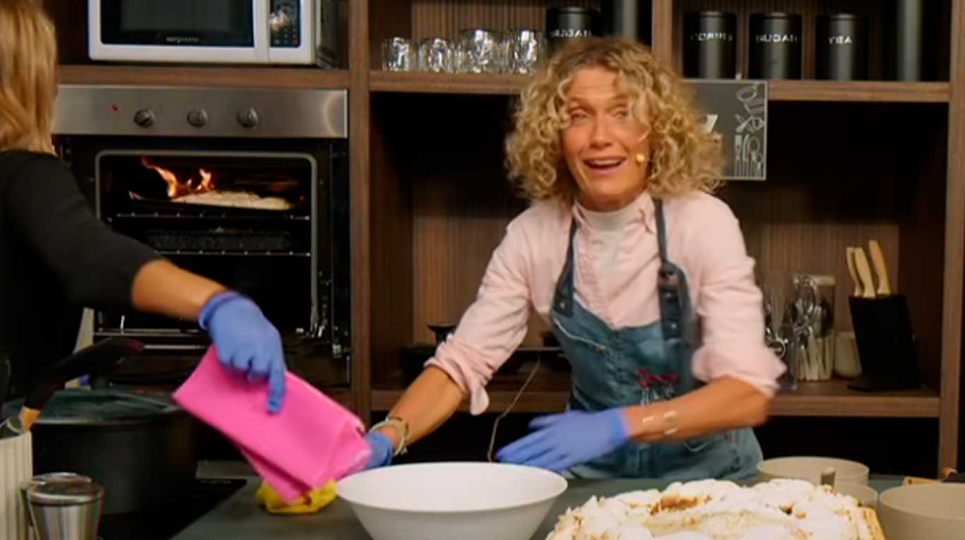 Maru Botana sufrió un blooper que con el horno que pudo pasar a mayores