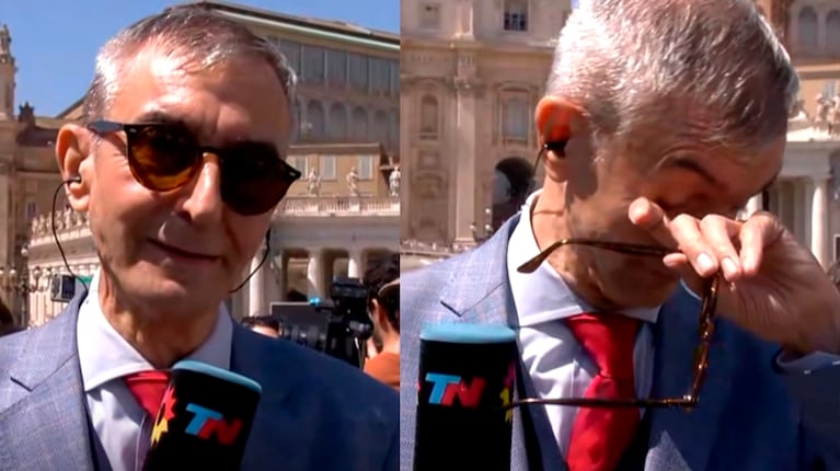 Nelson Castro se emocionó mientras cubría el funeral del Papa Francisco: “No está ahí de casualidad”