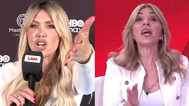 Wanda Nara insultó a Karina Iavícoli por preguntarle por Migueles y le pidió a Nora Colosimo que la agarre de los pelos