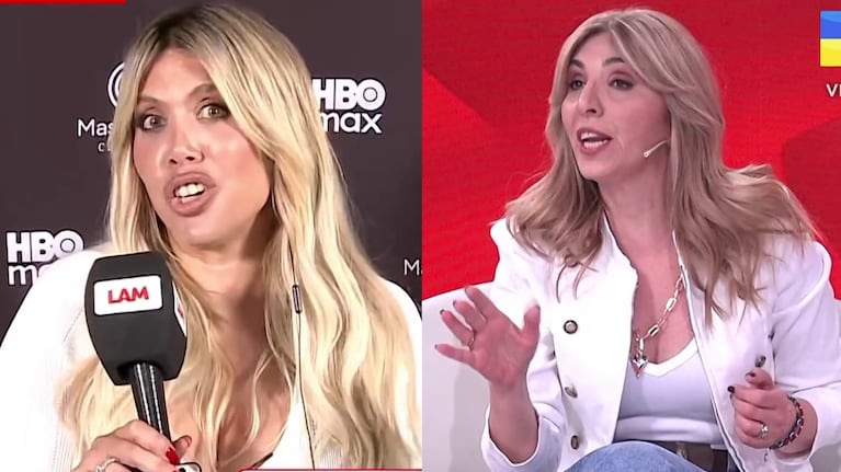 La reacción de Wanda Nara al ver que salió al aire su insulto a Karina Iavícoli