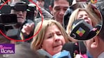El momento en que le tiran del pelo a Mercedes Ninci en plena entrevista callejera