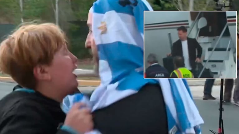 Messi llegó al país y un nene rompió en llanto tras esperarlo toda la noche: “Ni siquiera lo vi”