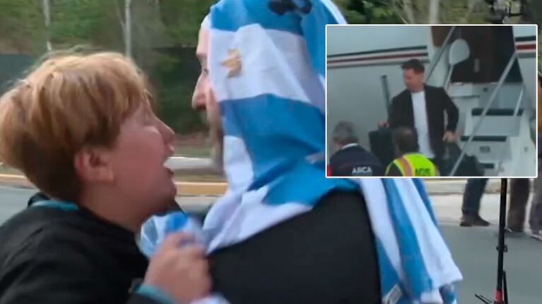 Messi llegó al país y un nene rompió en llanto tras esperarlo toda la noche: “Ni siquiera lo vi”