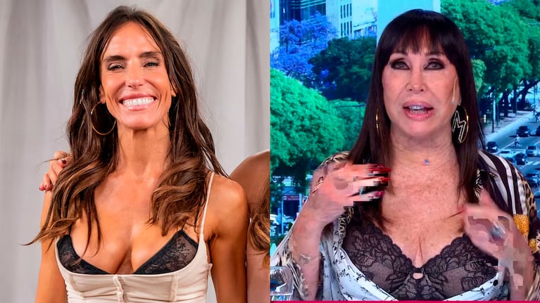 Moria Casán se burló del escote de María Susini y sorprendió al abrirse la camisa