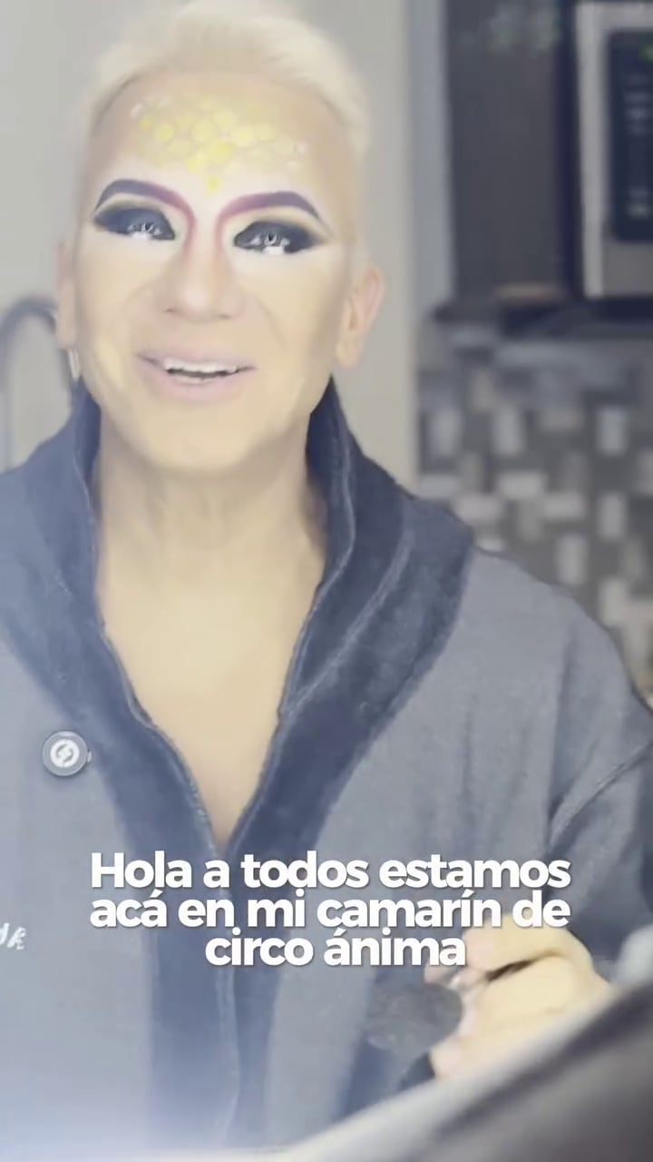 Así se prepara Flavio Mendoza antes de salir a escena con el Circo Ánima